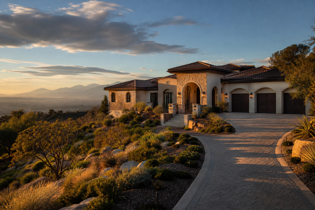 Etiwanda foothill luxury homes in Rancho Cucamonga with mountain views